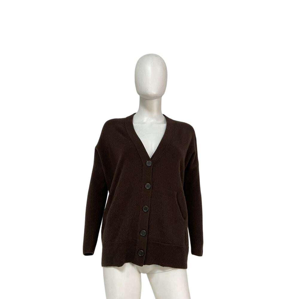 Madewell (Re)Sourced Brown Cashmere Cardigan Sweater Size XXS